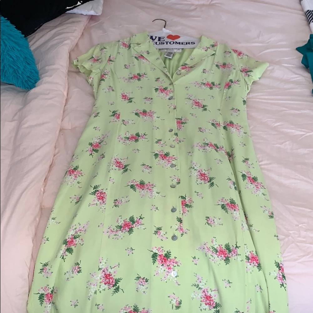 Vintage Floral Midi Dress